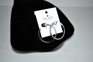 Aros Kate Spade Ring It Up en plata y cristales #KK019 NUEVO CON ETIQUETAS - Imagen 1 de 4