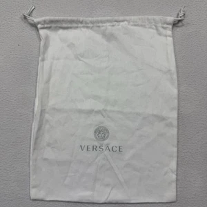VERSACE Blanco Cordón Bolsa para el Polvo Cartera Bolso de Mano Zapatos Cubierta de Almacenamiento 13x10 - Imagen 1 de 6
