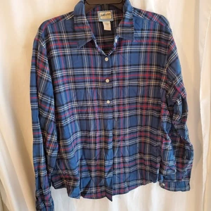 Pendleton Originals Women's XL Blue Plaid Long Sleeve Button Down Shirt - Picture 1 of 6