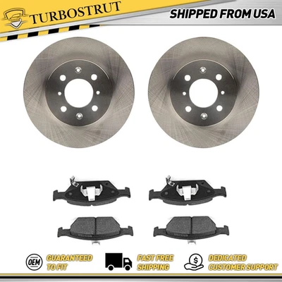 OE Front Brake Rotors Brake Pads Kit for 2010-2014 Honda City Fit 1.5L - Image 1 of 4