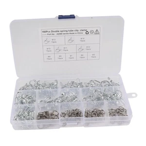 150 Stück 5 14mm Kraftstoffleitung Schlauch Federklemmen Sortiment Kit für - Afbeelding 1 van 7