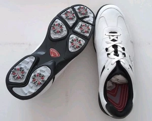 NEU Callaway Sport Era Spiked Golfschuhe Herren Größe 11,5M weiß & schwarz Schnürschuhe - Bild 1 von 8
