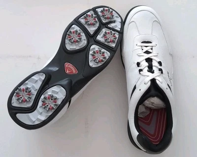 NEW Callaway Sport Era Spiked Golf Shoes Men's Size 11.5M White & Black Lace-Up - Image 1 of 4