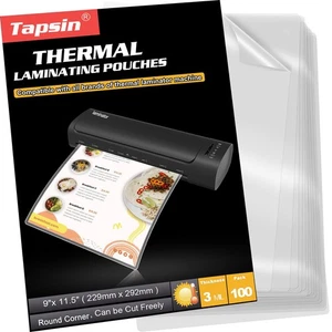 Hojas de Laminación, 100 Piezas Bolsas de Laminación 3 Mil 9 x 11.5 Laminado Térmico... - Imagen 1 de 7