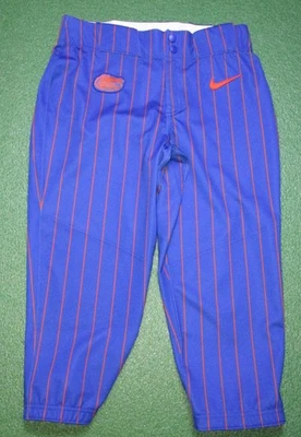 Florida Gators Men's Baseball Pants, Blue Striped, Nike Dri-Fit, Size M, New - Image 1 of 4