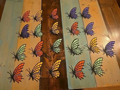 Decoración Fiesta Halloween Mariposas Lote De 21 Mesa Hecha A Mano Dispersión Cupcake Toppe Foto 1 de 3