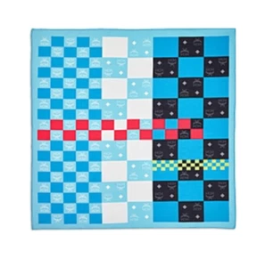 NEU MIT ETIKETT MCM Collection Schachbrettmuster Baumwolle & Seide Schal Einheitsgröße - Bild 1 von 1