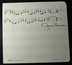 JERRY HERMAN MQS. CITA MUSICAL FIRMADA. Certificado de autenticidad de por vida. - Imagen 1 de 2