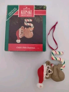 Child' Fifth Christmas 1991 Hallmark Keepsake Ornament Vintage - Picture 1 of 7