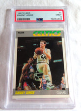 DANNY AINGE 1987 FLEER NBL BASKETBALL TRADING CARD #4 PSA RATED MINT 9