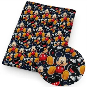 Movie cartoon 100% Cotton fabric Mickey 20"x55" 1249520 bright and vibrant - Picture 1 of 1