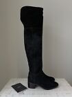 COACH Lucia Split NEW Women’s Boots Tall Suede Leather Black Size 7