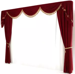Newly Luxury Handmade Home Theater Velvet Curtain Drape Church School Stage 8'H - Picture 1 of 14