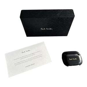 Paul Smith x Native Union AirPod Pro Hülle Schwarz Leder Gold Logo - Bild 1 von 13