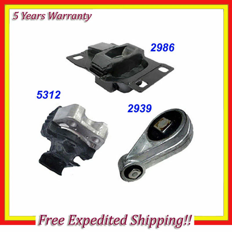 2000-2003 Ford Focus 2.0L Engine Motor &Trans.Mount Set 3PCS for Auto Trans.M426 - Image 1 of 4