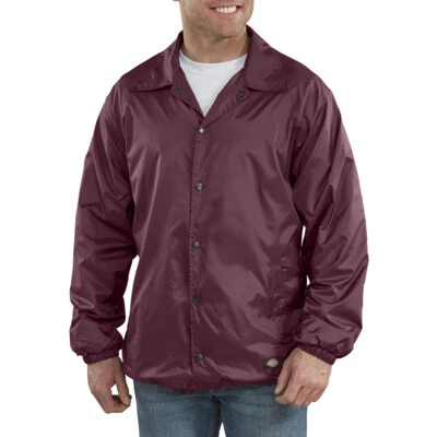 Dickies Men's Jacket Snap Front Windbreaker Nylon Water Resistant Coat 76242 - Image 1 of 4
