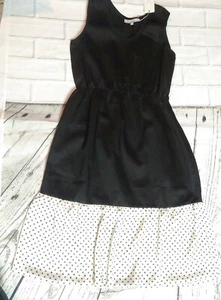 NWT Venera Arapu Black Cotton Dress Size 14 Girls spaghetti strap Follie - Picture 1 of 9