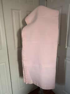 Vintage Carters Baby Blanket Solid Pink Satin Binding Trim 40x50 New w/o Package