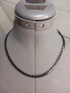Prosteel Edelstahl Flache Box Kette Halskette 20 Zoll 6 mm Schwarzton  - Bild 1 von 6