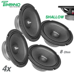 4x Timpano 6.5″ Midrange Car Audio Speakers TPT-M6-8 800 Watts 8 Ohm Slim Design - Picture 1 of 7