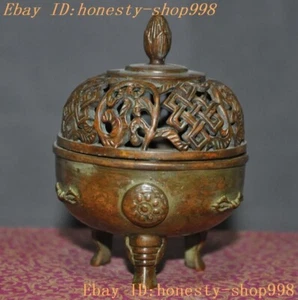 3,4"" Marcado Antigua Dinastía China Bronce Vajra Faqi Estatua Quemador de Incienso Censario - Imagen 1 de 7