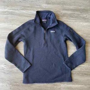 Suéter para mujer Patagonia 1/4 con cremallera azul marino mejor talla S - Imagen 1 de 5