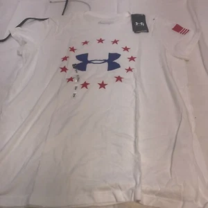Under Armour Freedom Short Sleeve Shirt WOMEN'S 1333372 Large - Picture 1 of 4