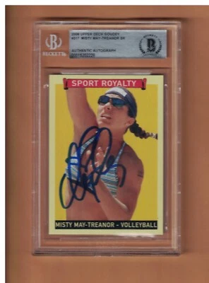 Tarjeta de regalías deportivas Goudey 2008 autografiada por Misty May-Treanor Upper Deck Goudey Beckett Foto 1 de 2