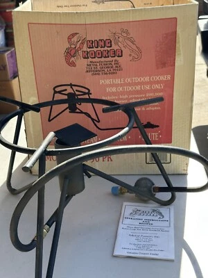 King Kooker 12" trípode quemador de chorro de alta resistencia con deflector 200.000 BTU MODELO 90PK Foto 1 de 4