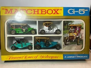 MATCHBOX MODELS OF YESTERYEAR G-5 FAMOUS CARS OF YESTERYEAR GIFT SET 1969 LESNEY - Picture 1 of 8