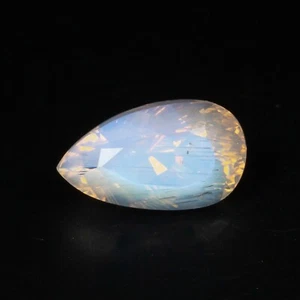 Elegant! 2,29 ct blauer Mondstein Birnenschliff gelblich blau facettierter Edelstein aus Indien - Bild 1 von 6