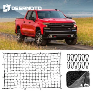 4'X6' Bungee Truck Bed Cargo Net Trunk Storage Elastic Mesh for Chevy Silverado - Picture 1 of 14