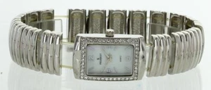 Peugeot 7081 Women's Silver tone Crystal Analog white Dial Watch with Defect - Picture 1 of 5