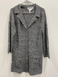 Joseph A. 100% Silk Long Black Cardigan S Large  - Picture 1 of 11
