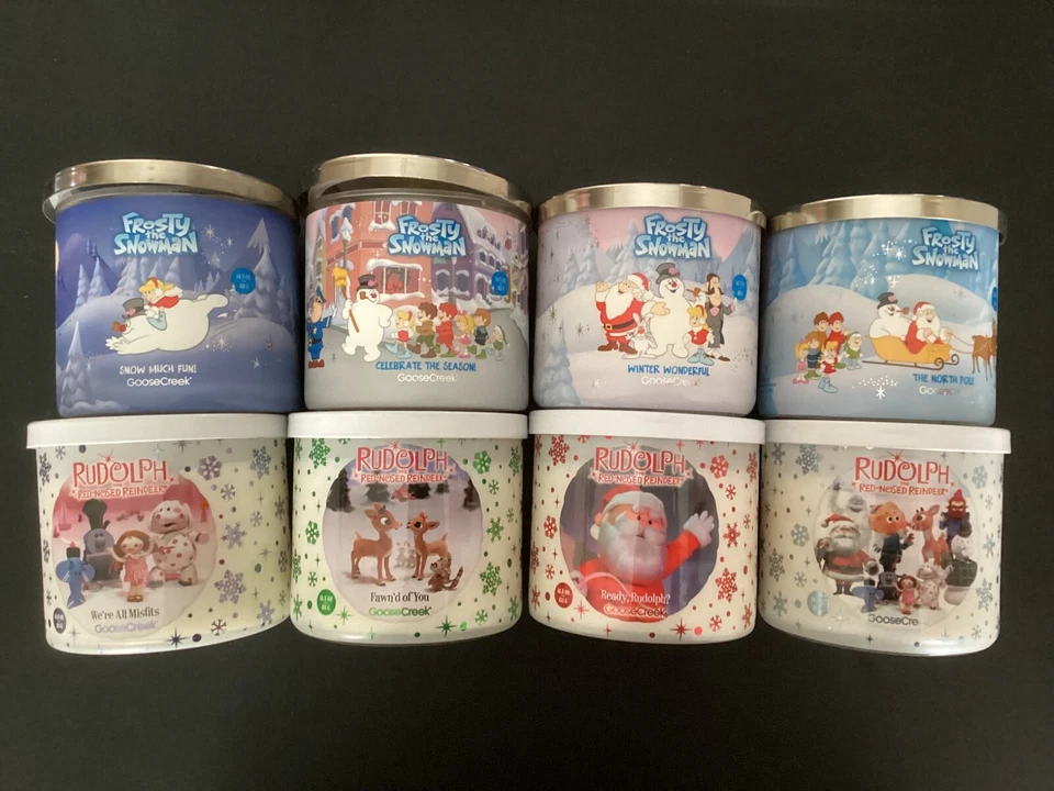 Goose Creek Rudolph & Frosty 14.5 盎司 3 芯蜡烛 * * 选择您的气味 * — 第 1/1 张图片