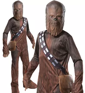 Boys Kids Childs Chewbacca Disney Star Wars 70s 80s 90s Fancy Dress Costume 3-10 - Picture 1 of 1