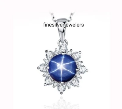 Genuine Blue Star Pendant in 925 Sterling Silver Lindy Star Necklace Infinity - Image 1 of 4