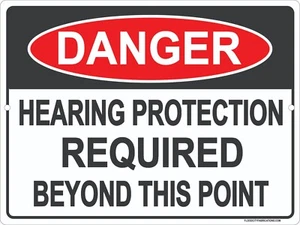 Protección auditiva contra peligro requerida Beyond Sign Metal 9x12 hecho en EE. UU. - Imagen 1 de 3