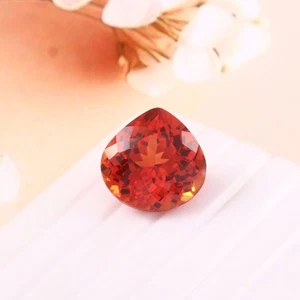 AAA Impecable Natural Ceilán Naranja Zafiro Corazón Piedras Preciosas Sueltas Corte 10.00 Ct - Imagen 1 de 5
