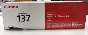 Genuine OEM Canon 137 Black Toner Cartridge imageCLASS MF210/220/230 - Bild 1 von 1