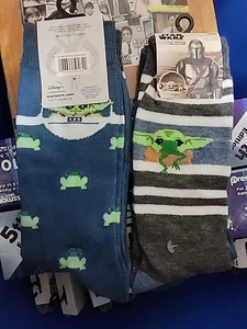 2 Paar Star Wars Crew-Socken, Erwachsenenschuh 6,5-12, Mandalorian Baby Yoda - 006 - Bild 1 von 1