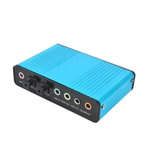 USB 6 Channel 5.1 / 7.1 Surround External Sound Card PC Laptop Desktop7156 - Afbeelding 1 van 12