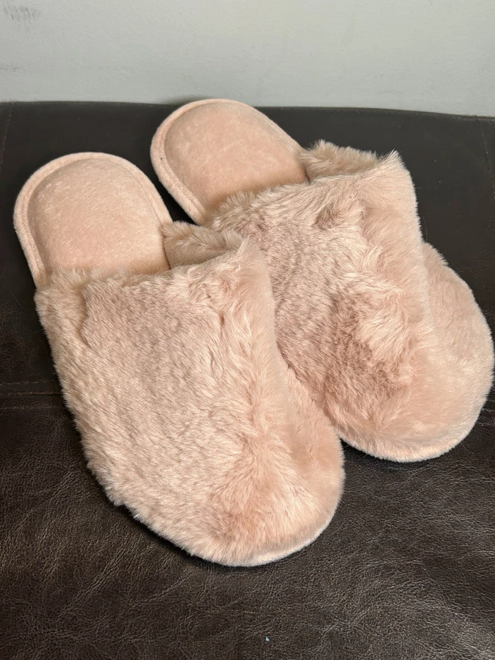 Chinelos femininos tamanco de pele sintética de louro em cinzas de chita tamanho 7 - Imagem 1 de 4