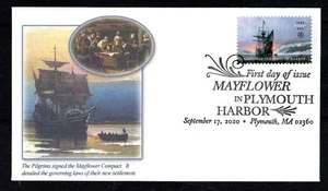 US Sc #5524,  Mayflower in Plymouth, Fleetwood First Day Cancel Plymouth, MA - Picture 1 of 2