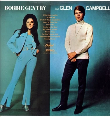 Bobbie Gentry and Glen Campbell Self-Titled LP vinyl USA Capitol 1973 reissue LP - Image 1 of 4