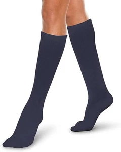 Therafirm Core-Spun Unisex Support Socks 15-20mmHg Navy, Small - Picture 1 of 2