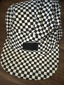 Vans Mütze Kappe Riemen hinten schwarz weiß Schachbrettmuster Herren Skateboarding klassisch - Bild 1 von 5