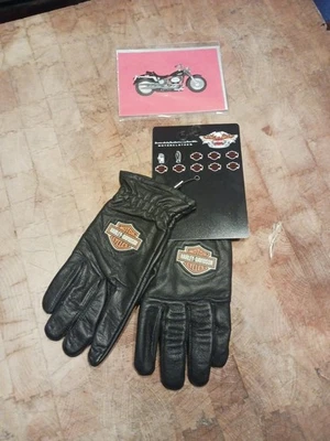 NUEVO Harley Davidson Hombres Guantes de Montar XL Negro Acolchado con Tarjeta de Felicitación Foto 1 de 4