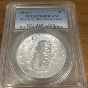 2019-P PCGS PR68DCAM Apollo 11th 50th Anniversary - Picture 1 of 5