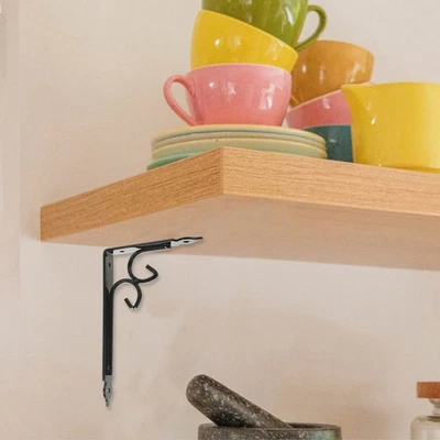  Staffe per mensole galleggianti da 2 pezzi Staffe per mensole triangolari - Immagine 1 di 4